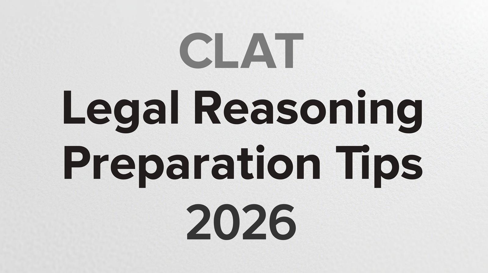 CLAT Legal Reasoning Preparation Tips 2026: Expert Guide
